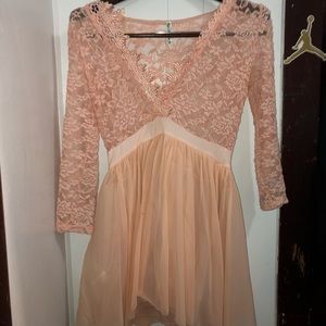 pastel pink dress from forever